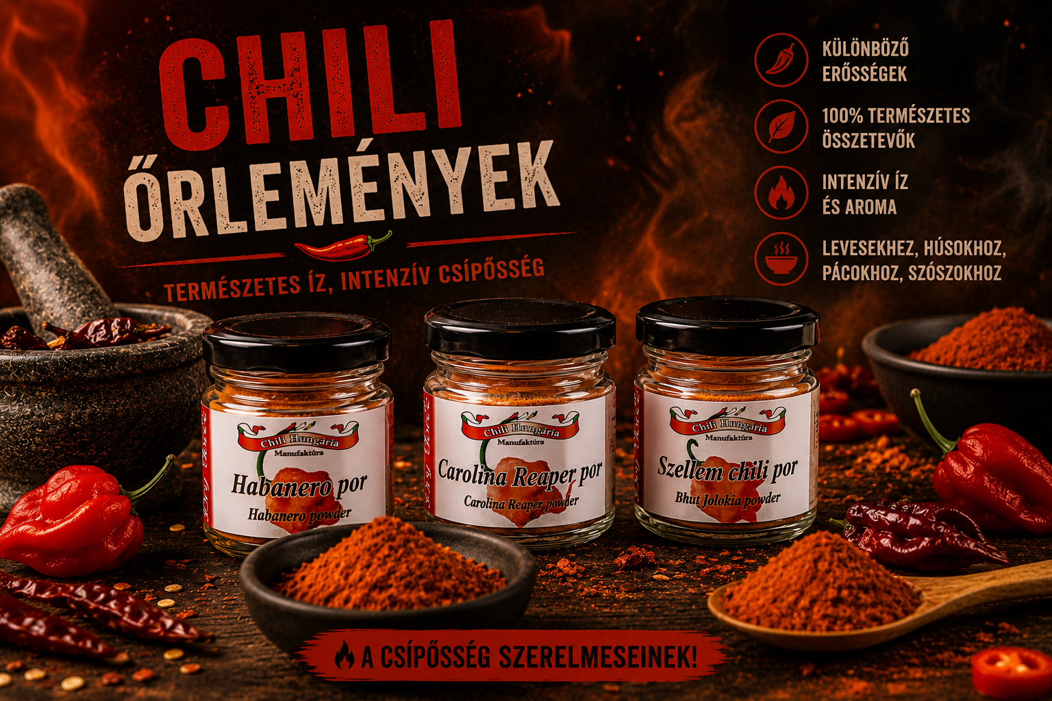 Chili őrlemények